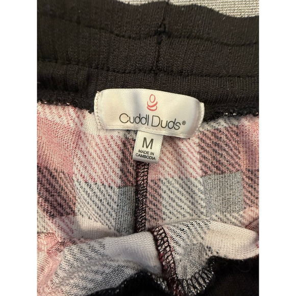 CUDDL DUDS Women's Size M Pajama 2-pc Buffalo Check Henley Long Sleeve Soft Warm - Picture 8 of 10